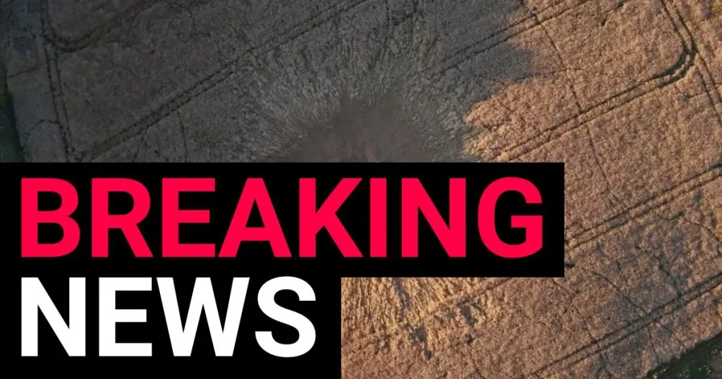 ‘Russian missile’ leaves 33ft crater in Nato territory after hitting Polish field