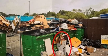 Man given £1,000 fine for ‘fly-tipping’ after leaving box at full recycling bins
