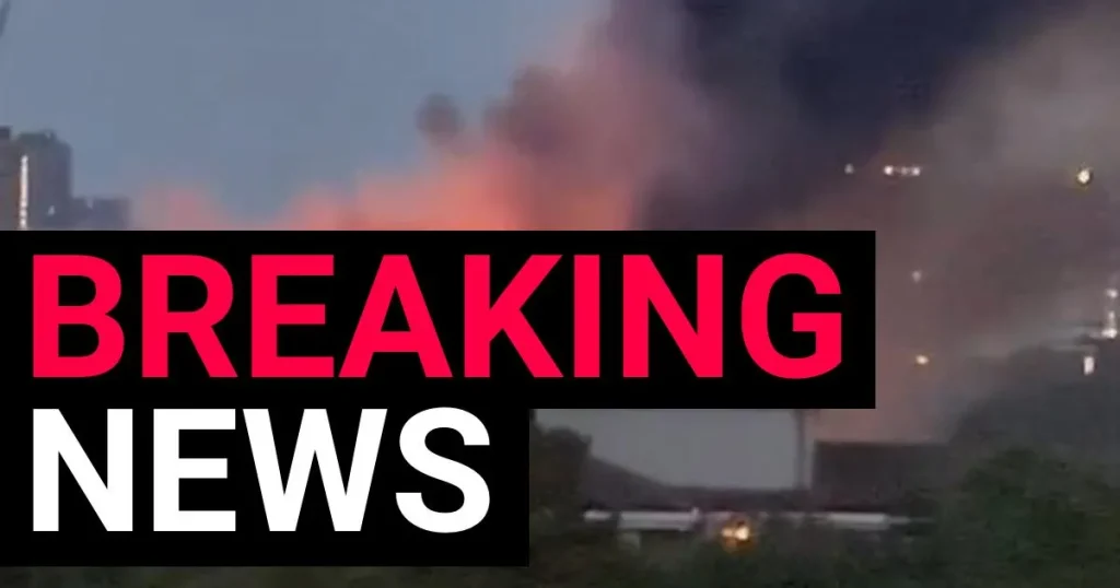 Huge fire breaks out in south east London with black smoke seen across capital