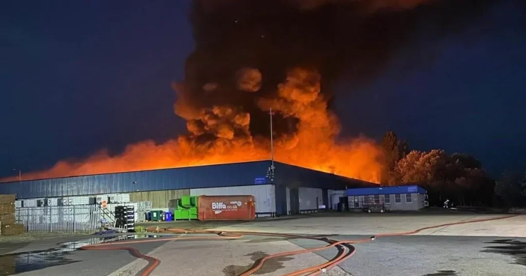 Massive fire breaks out at Essex warehouse as residents told to ‘keep windows shut’