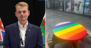 Restore councillor branded a ‘bigot’ for his views on rainbow-painted picnic table
