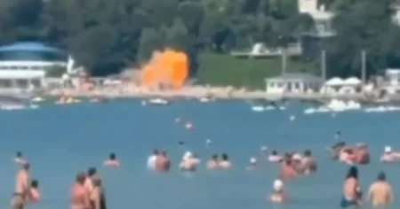Russian sunbathers killed after Ukrainian drone crashes into beach near Putin’s palace