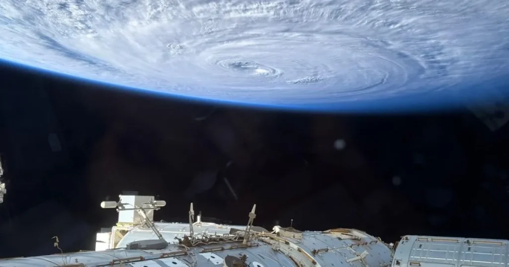 Astronaut’s image of ‘super typhoon’ from 250 miles above Earth shows just how terrifying it is