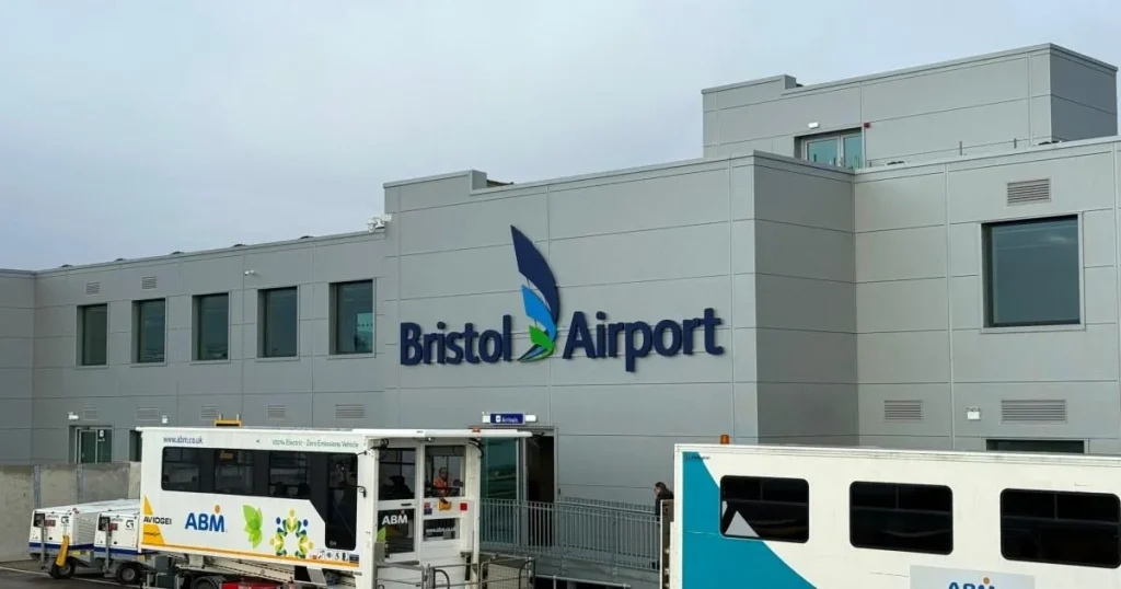 Passengers demand ‘let us out’ after Bristol airport suspends all flights