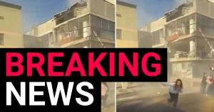 People run for their lives from shaking buildings after earthquake hits Colombia