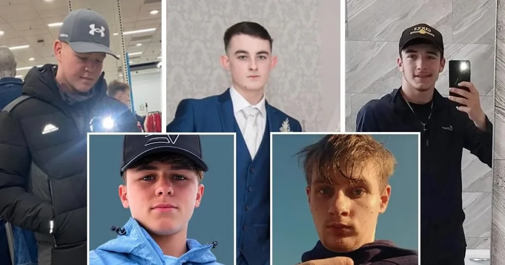 Five teenagers killed after car drives wrong way on motorway are pictured