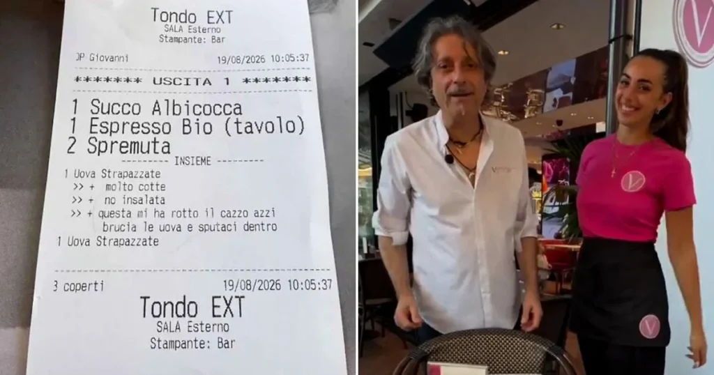 Diner’s disgust at receipt telling staff to ‘burn and spit on eggs’ after sending them back