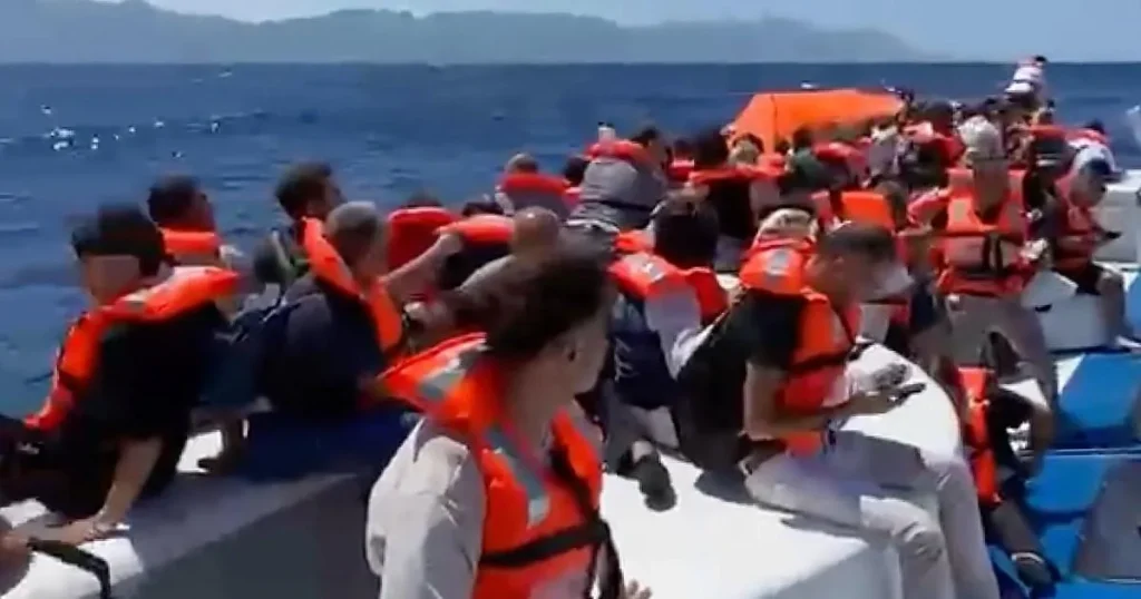 New video shows terrifying scramble for lifejackets before ferry capsizes