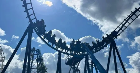 Thrillseekers left dangling 50ft in the air after rollercoaster malfunction
