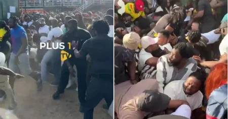 Festival-goers ‘stretchered away’ after fire sparks ‘crowd crush’ at London concert