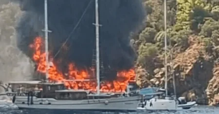 More than 100 people leap from blazing boat as fire engulfs children’s tour
