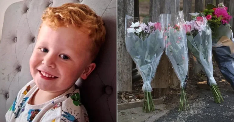 Floral tributes left at playground after body found in search for Noah Woods