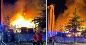 ‘Explosions’ heard across London after community garden in Hackney is ravaged by fire