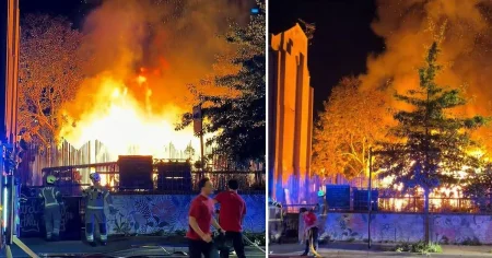 ‘Explosions’ heard across London after community garden in Hackney is ravaged by fire