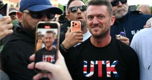 Tommy Robinson ‘detained by anti-terror police’ at airport