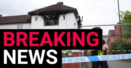 Man, 23, charged with double murder after house fire that killed girl,7, and aunt