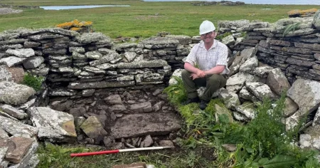 Pupils uncover ‘lost Viking church’ on Scottish island inhabited by feral cows