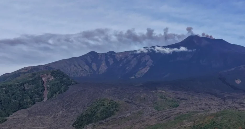Ash billows two and a half miles into sky and ‘red alert’ issued after Mount Etna erupts