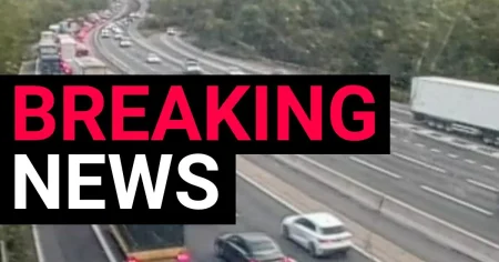 Lorry spills 300 litres of diesel across M3 after crash