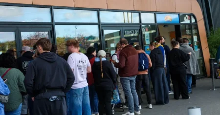 Why are hundreds of people queuing for Pokémon cards today?
