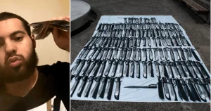 Security guard imported hundreds of illegal zombie knives and sold them to kids