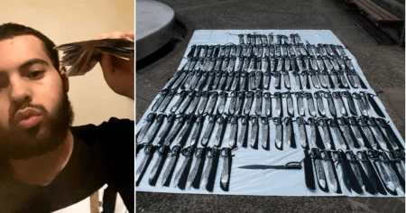 Security guard imported hundreds of illegal zombie knives and sold them to kids