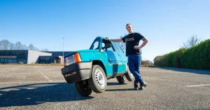 Mechanic turns Fiat Panda into world’s narrowest car – and he can still drive it