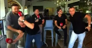 TV presenters run for their lives when 7.7-magnitude earthquake strikes mid-show