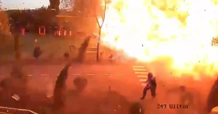 Seconds to spare: Video shows man narrowly escaping Russian drone strike near Kyiv