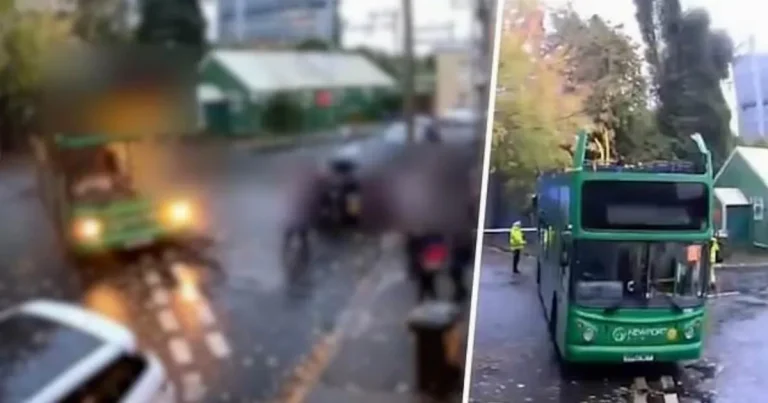 Three children hurt after school bus roof torn off by railway bridge