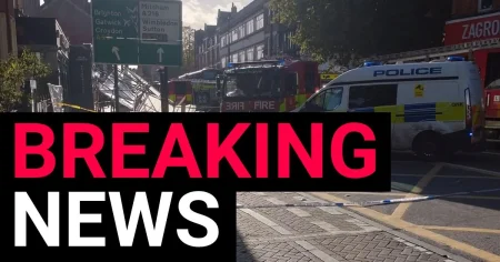 Two people crushed by collapsing scaffold in high winds of Storm Boelo