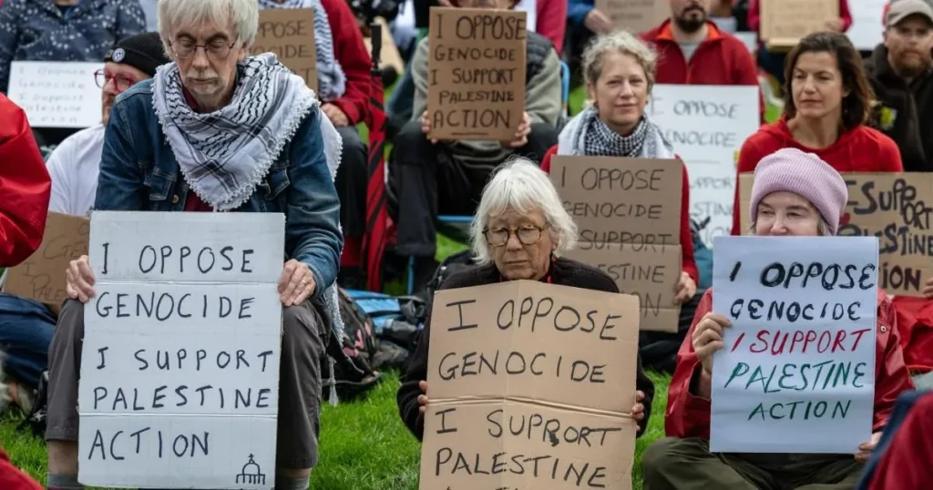 UK national security adviser’s wife in the eye of storm as police assess Palestine Action post