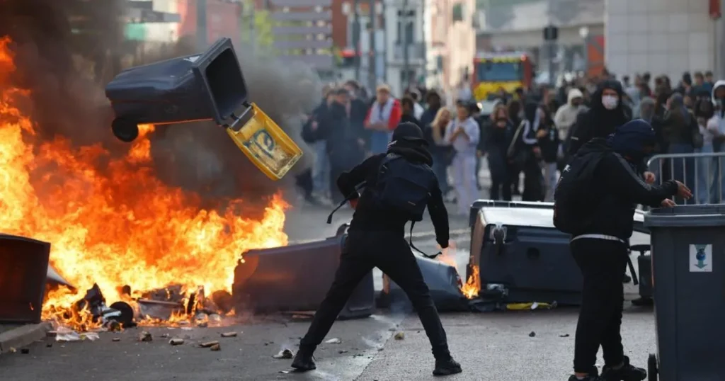 Boy, 15, has hand blown off by stun grenade during France school protests