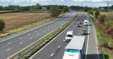 Long stretch of M4 closed for most of the day after ‘significant’ diesel spill