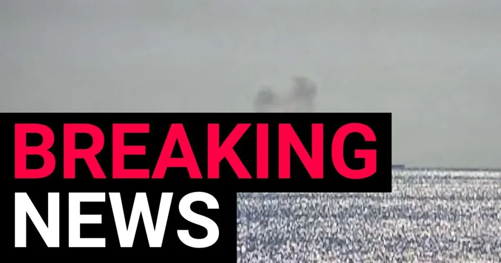 ‘Drone’ hits cargo ship in the Black Sea leaving more than a dozen missing