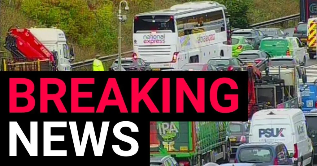 M27 motorway closed for eight miles after serious crash involving a motorbike