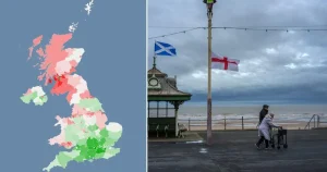 Map shows areas of UK where people are most likely to die before 60