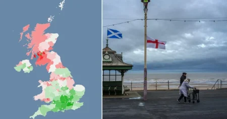 Map shows areas of UK where people are most likely to die before 60