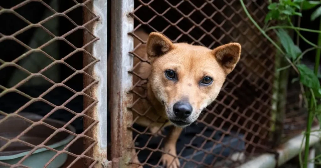 70 dogs saved from ‘utter hell’ at one of South Korea’s last canine meat farms