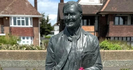 Man arrested after video appears to show person spitting on David Amess statue