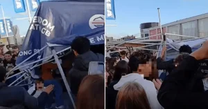 Charlie Kirk-style ‘prove me wrong’ tent torn down by ‘school kids’