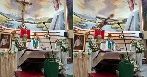 Priest crushed to death by giant cross during livestreamed Mass