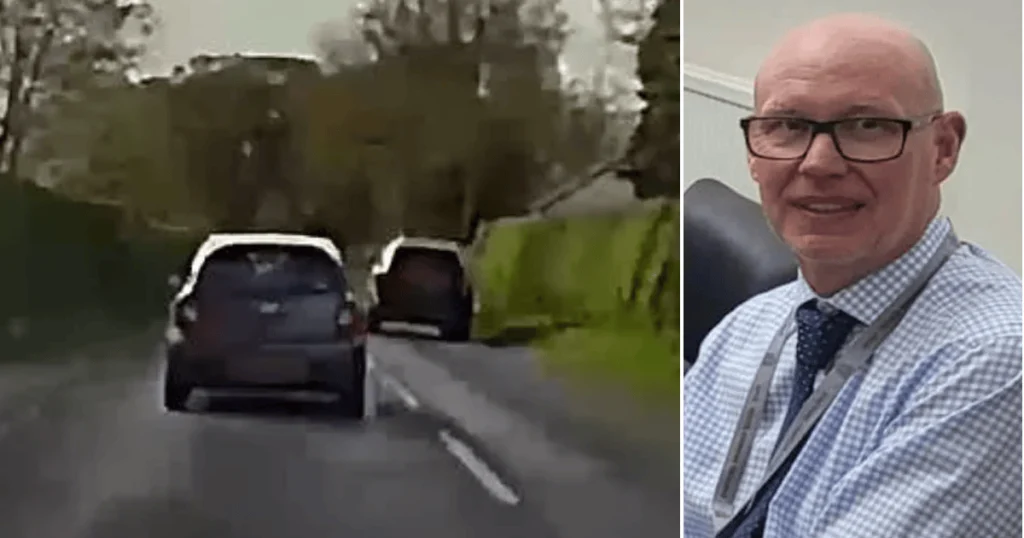 Moment driver overtakes cars before dragging cyclist headteacher a mile to his death
