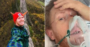 Man who quit job to travel the world plummets 200ft from cliff – and survives