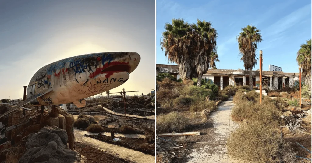 Inside the abandoned theme park once home to live sharks