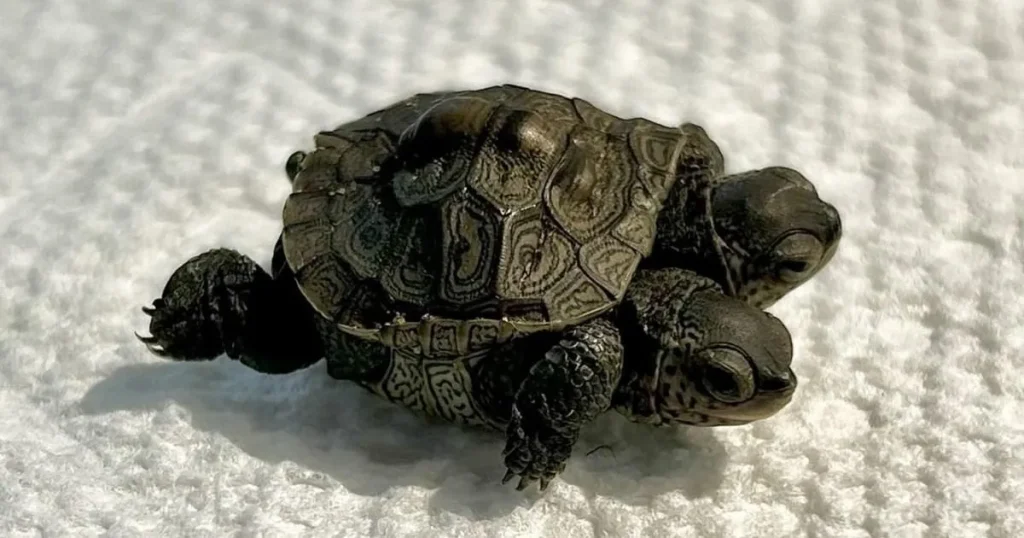 Rare two-headed baby turtle discovered with ‘two distinct personalities’