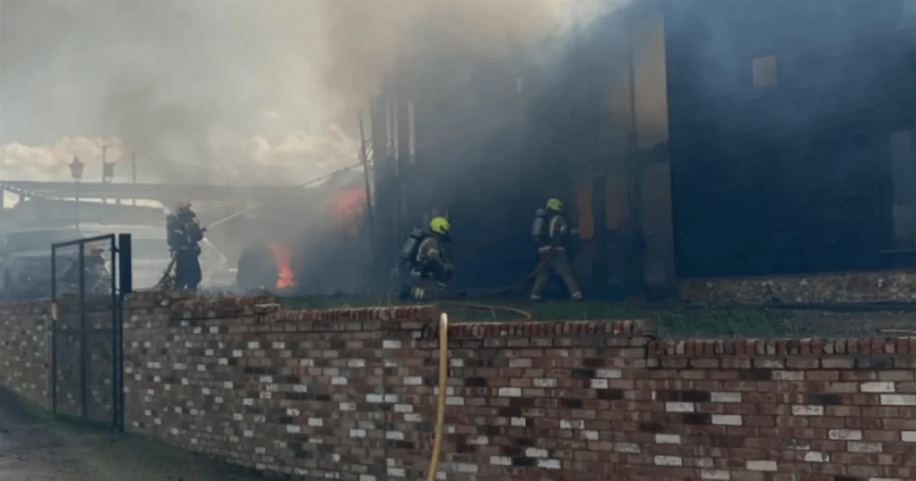 Families told to keep windows shut after car catches fire and destroys home